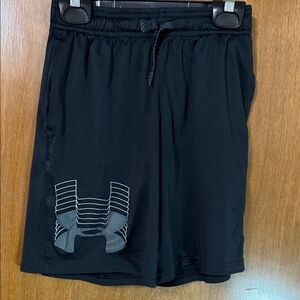 Under Armour Kids Black Shorts with Gray Logo